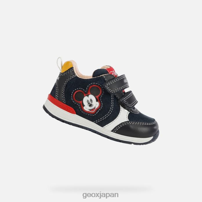 Geox Japan リションの男の子 822JX1602 赤ちゃんと幼児 ネイビー/ホワイト