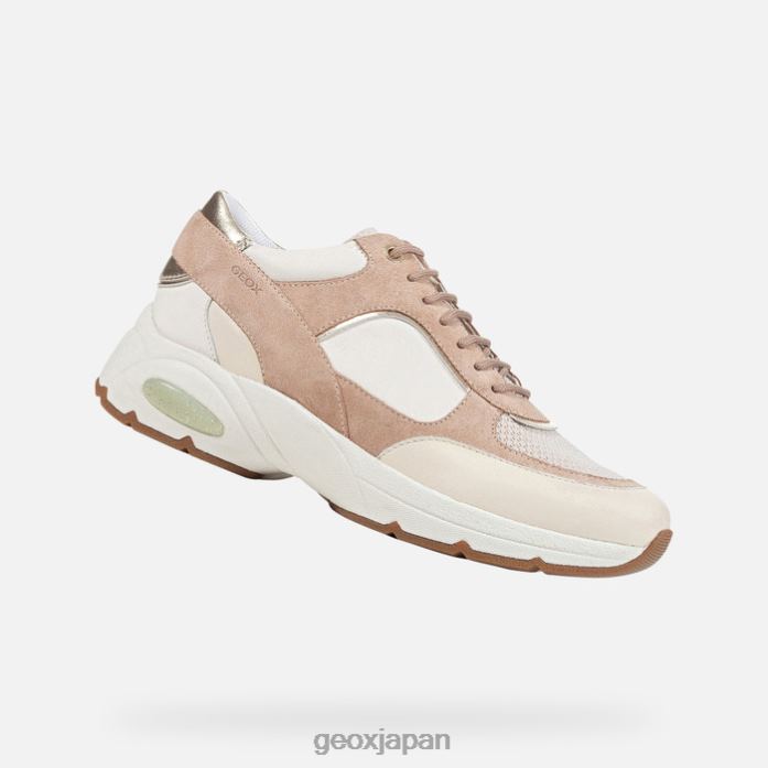 Geox Shoes Japan 1時間前の女性 822JX125 女性 浅黒い肌/オフホワイト