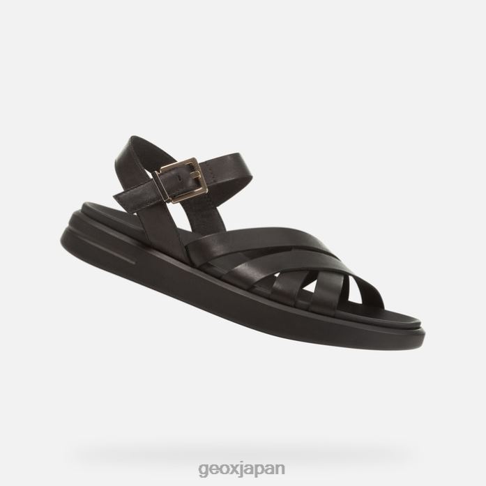 Geox Shoes Japan ザンド2秒の女性 822JX124 女性 黒