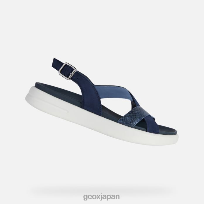 Geox Shoes Japan ザンド2秒の女性 822JX559 女性 濃紺