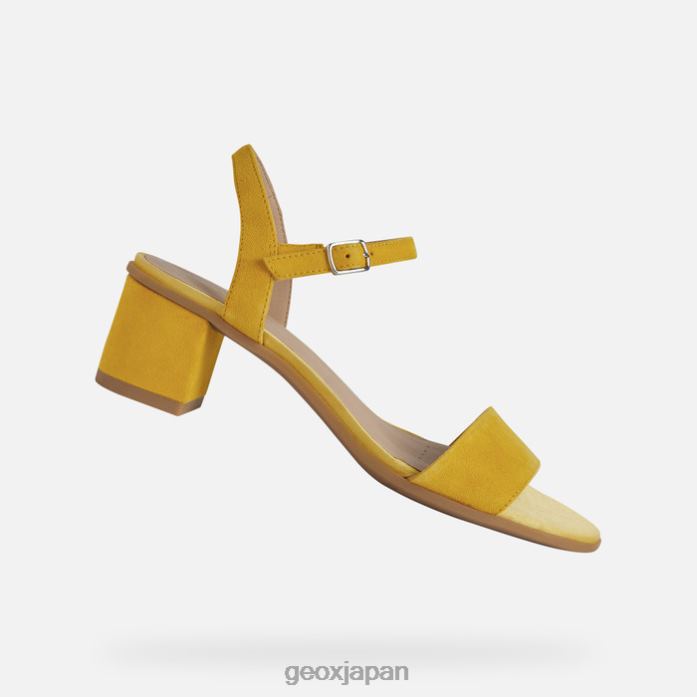 Geox Shoes Japan まさに50歳の女性 822JX1 女性 ダークイエロー