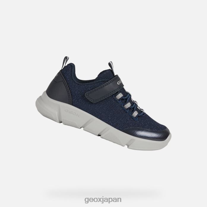 Geox Shoes Japan アリルの女の子 822JX1000 女の子 海軍