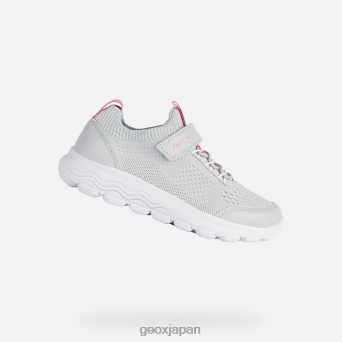 Geox Shoes Japan スフェリカジュニア 822JX1006 女の子 ライトグレー/デザート