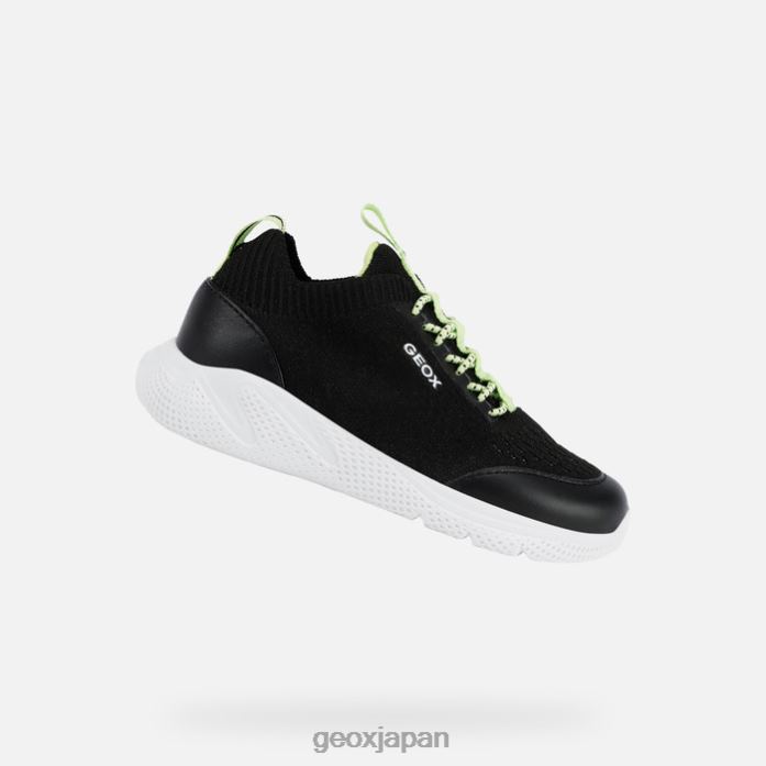 Geox Shoes Japan スプリントジュニア 822JX1037 男の子たち 黒