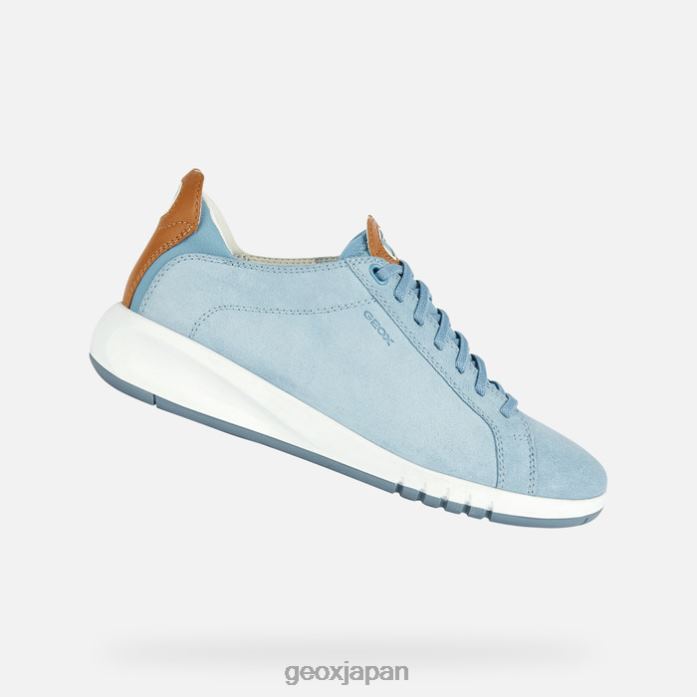 Geox Shoes Japan エアランティス女性 822JX104 女性 明るい空/ラクダ