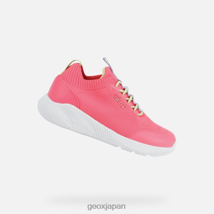 Geox Shoes Japan スプリントジュニア 822JX1057 女の子 蛍光フクシア