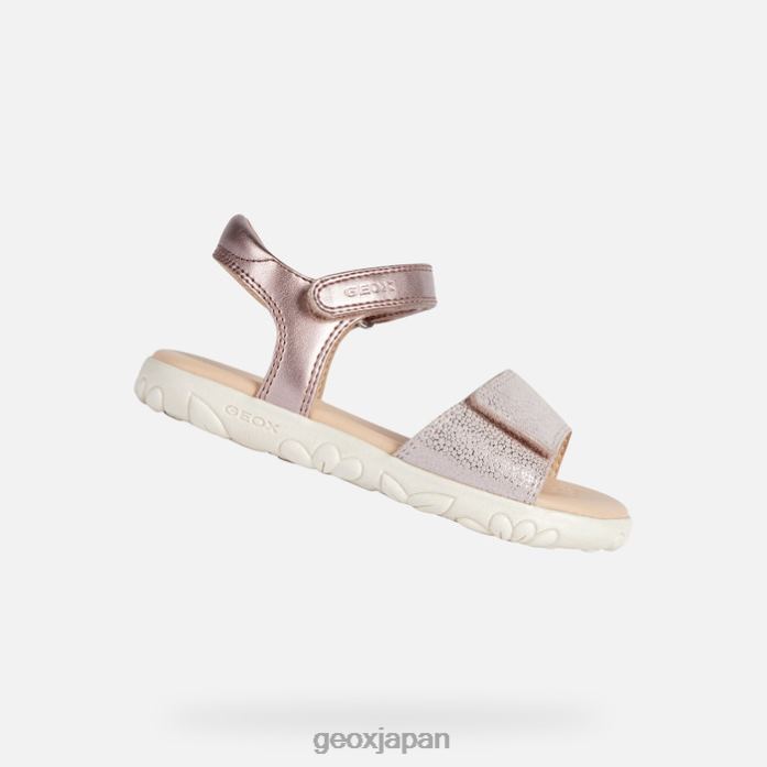 Geox Shoes Japan サンダルハイチの女の子 822JX1058 女の子 ライトローズ