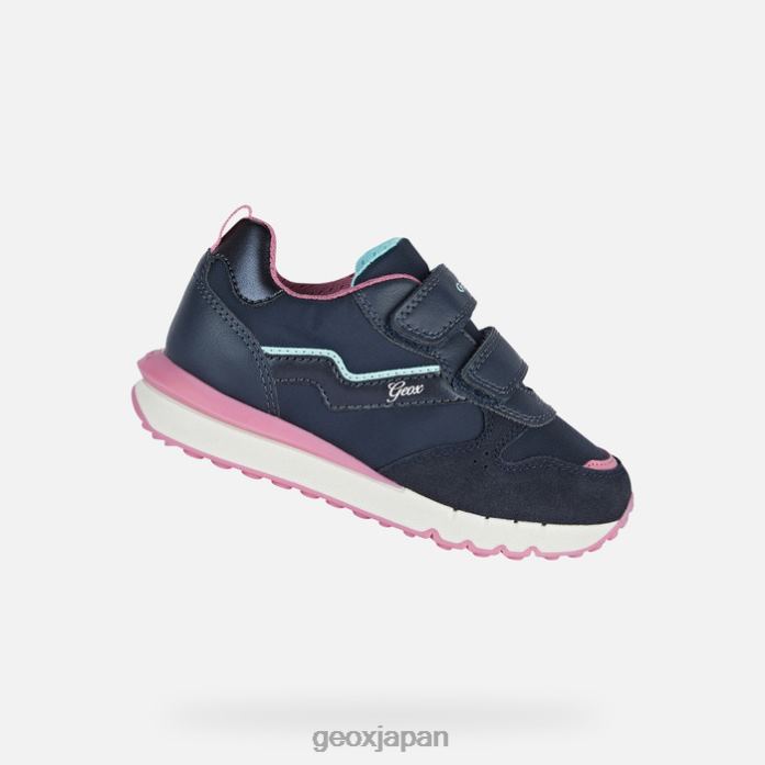 Geox Shoes Japan 断食少女 822JX1095 女の子 海軍