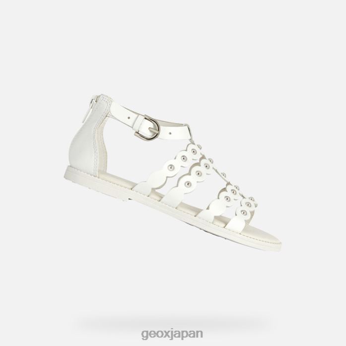 Geox Shoes Japan サンダルカーリーガール 822JX1105 女の子 白