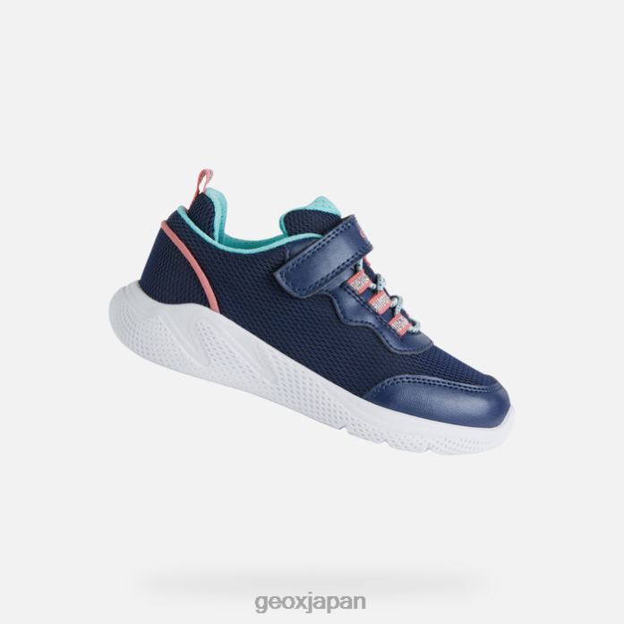Geox Shoes Japan スプリントジュニア 822JX1138 女の子 ネイビー/ウォーターシー