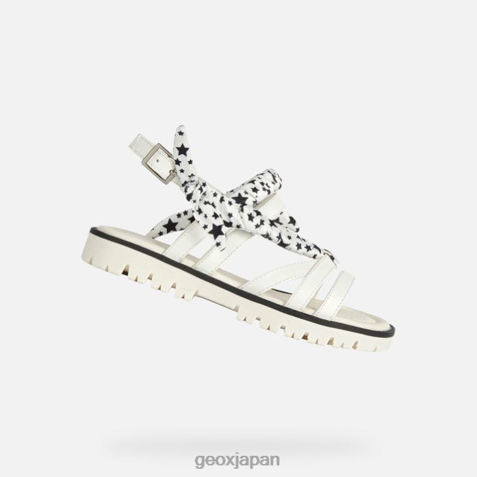 Geox Shoes Japan サンダルスターブラッシュガール 822JX1139 女の子 白