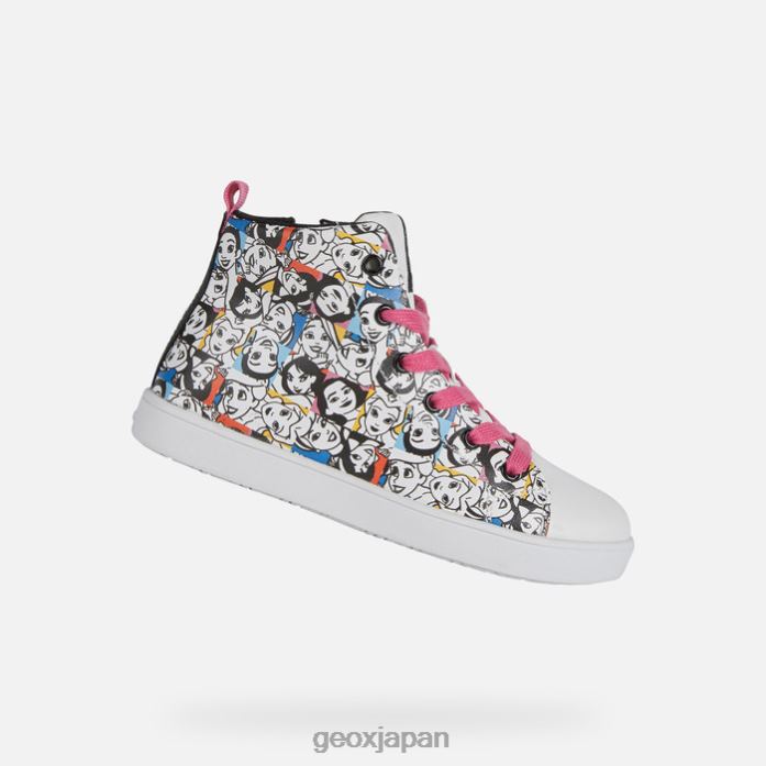 Geox Shoes Japan ケーテガール 822JX1145 女の子 白黒