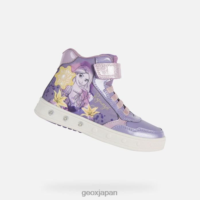 Geox Shoes Japan スカイリンガール 822JX1173 女の子 ライラック/イエロー