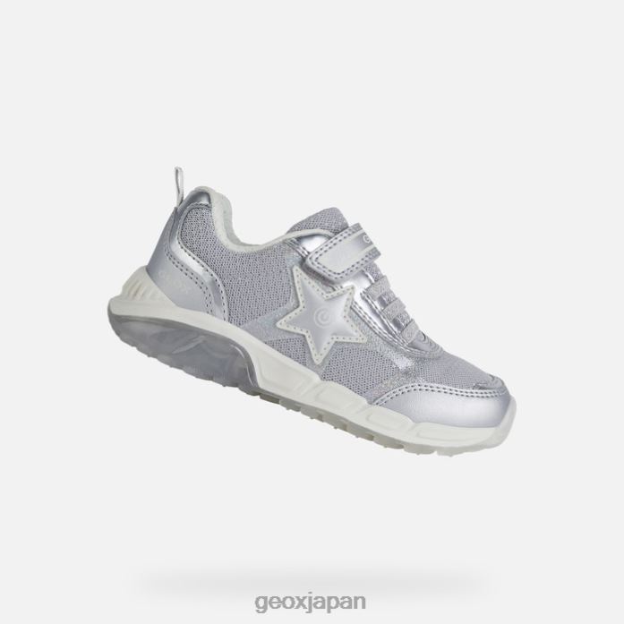 Geox Shoes Japan スパツィアーレの女の子 822JX1202 女の子 銀