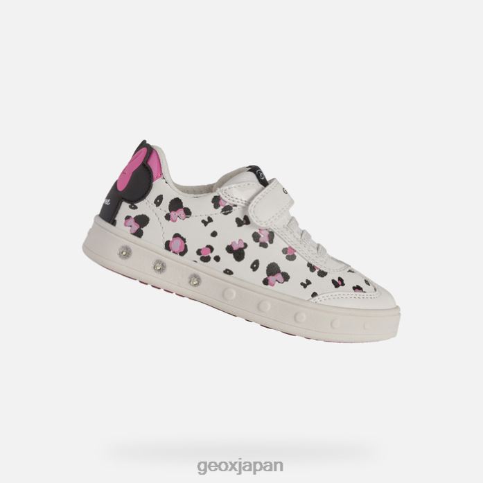 Geox Shoes Japan スカイリンガール 822JX1209 女の子 白黒
