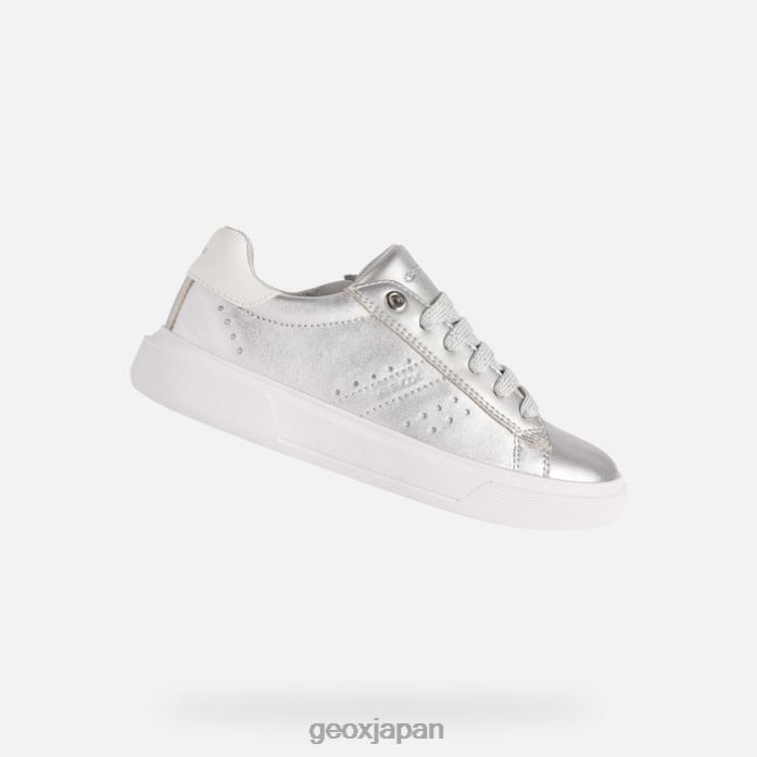 Geox Shoes Japan ネットゥーノガール 822JX1219 女の子 銀