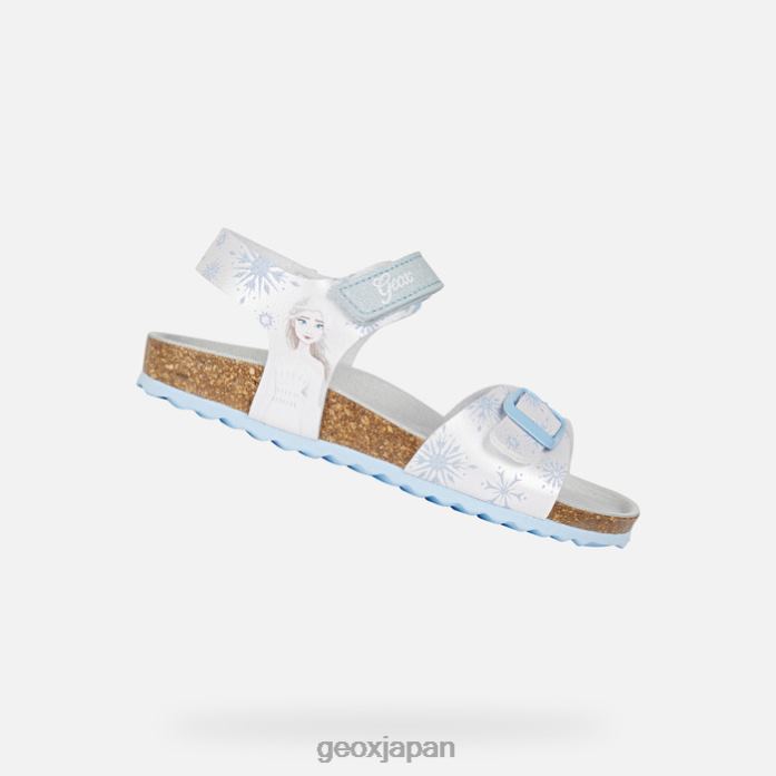Geox Shoes Japan エイドリエルの女の子 822JX1236 女の子 白/空