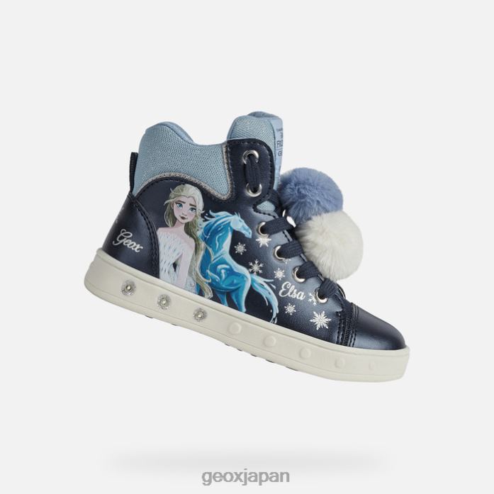 Geox Shoes Japan スカイリンガール 822JX1252 女の子 ネイビー/スカイ