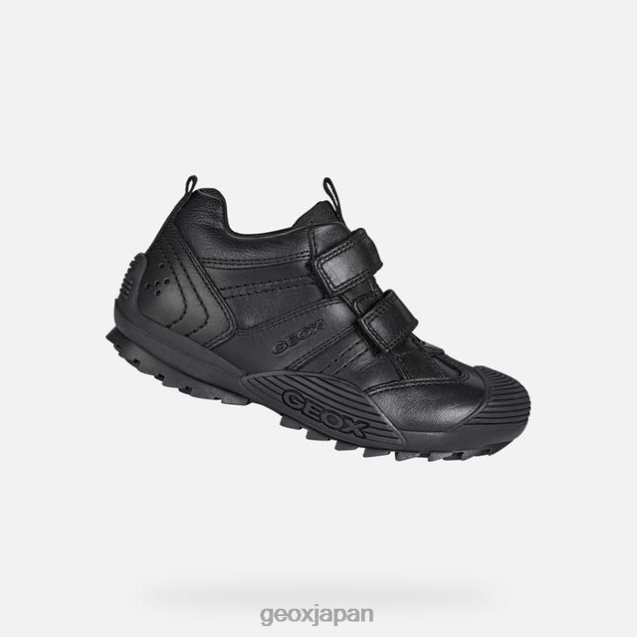 Geox Shoes Japan 野蛮な少年 822JX1263 男の子たち 黒