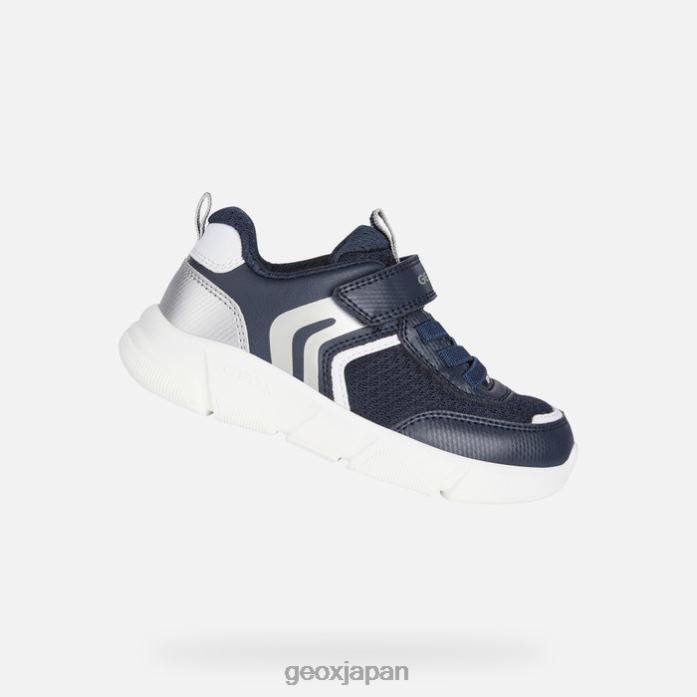 Geox Shoes Japan アリルボーイ 822JX1269 男の子たち ネイビー/シルバー