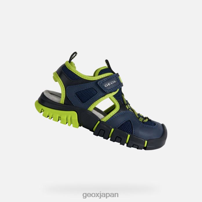 Geox Shoes Japan サンダルダイノミックスボーイ 822JX1272 男の子たち ネイビー/ライム