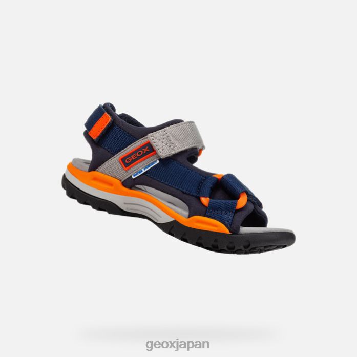 Geox Shoes Japan ボレアリスの男の子 822JX1315 男の子たち ネイビー/オレンジ