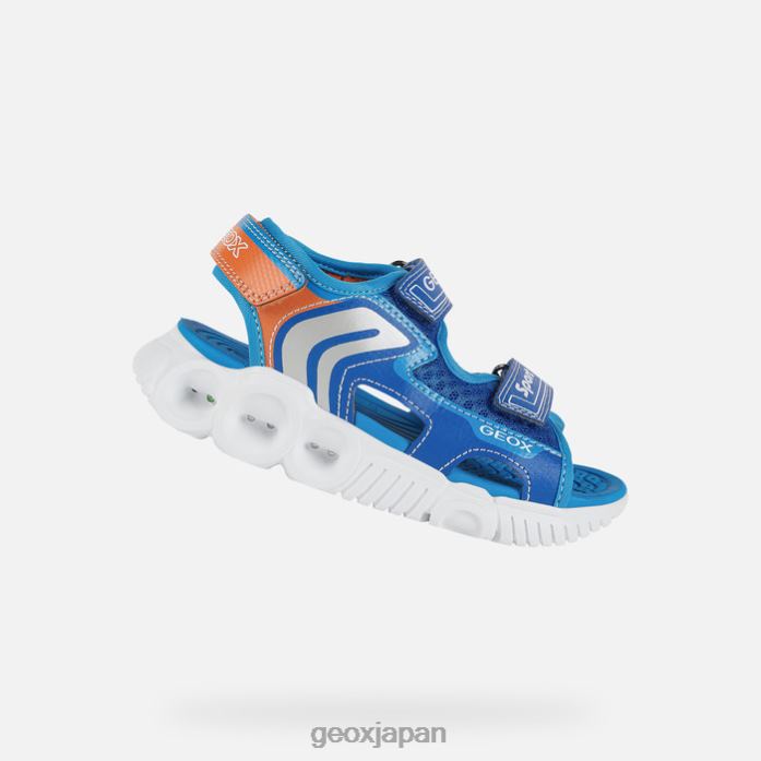 Geox Shoes Japan サンダル・ウールーム・ボーイ 822JX1320 男の子たち ロイヤル/オレンジ