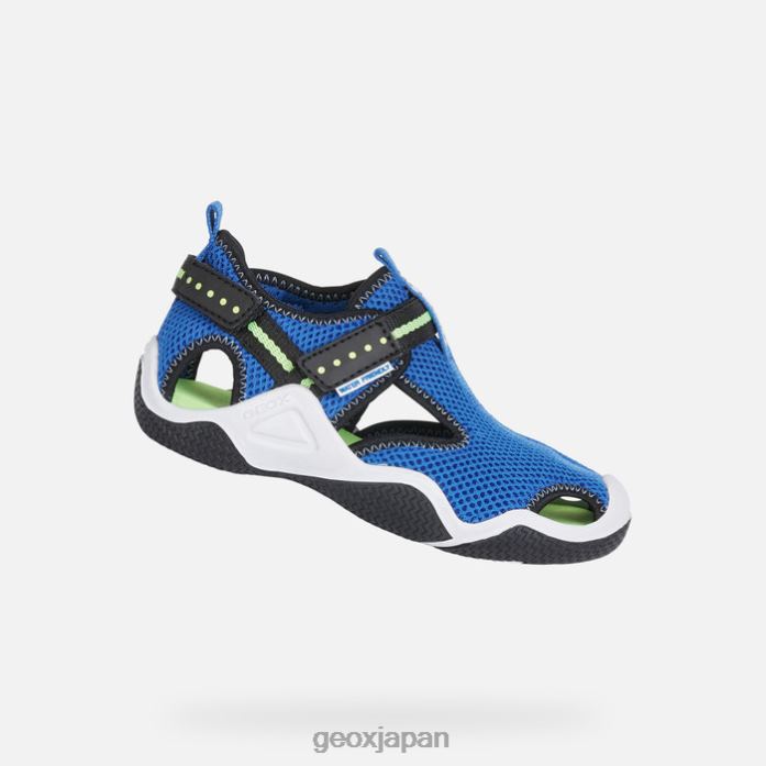 Geox Shoes Japan ウェーダージュニア 822JX1348 男の子たち ロイヤル/蛍光グリーン