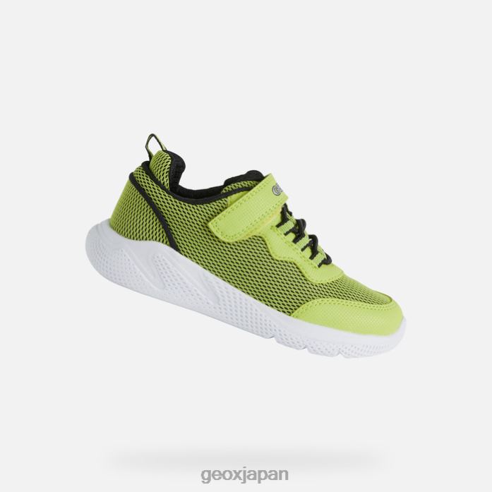 Geox Shoes Japan スプリントジュニア 822JX1351 男の子たち ライム/ブラック