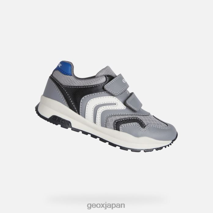 Geox Shoes Japan パベルボーイ 822JX1371 男の子たち グレー/ロイヤル