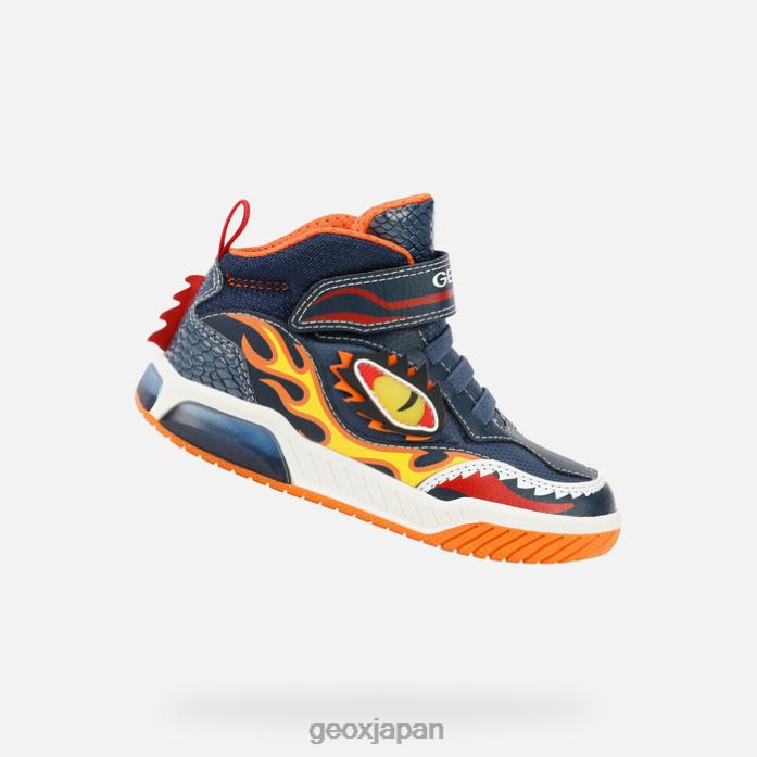 Geox Shoes Japan イネックボーイ 822JX1416 男の子たち ネイビー/オレンジ