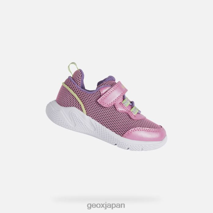 Geox Shoes Japan スプリントベイビー 822JX1438 赤ちゃんと幼児 フューシャ/アシッドグリーン