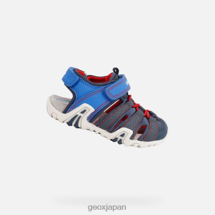 Geox Shoes Japan クレイズの幼児 822JX1446 赤ちゃんと幼児 ロイヤル/レッド