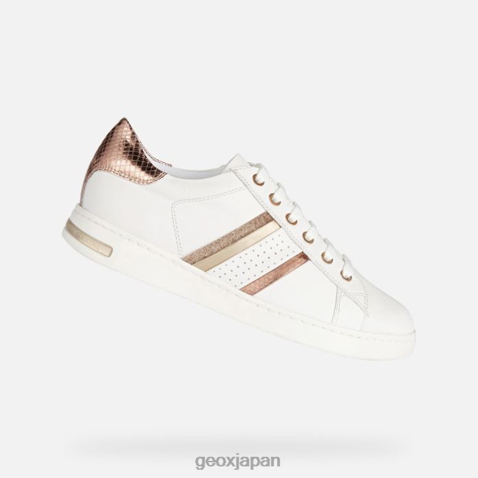 Geox Shoes Japan ジェイセンの女性 822JX145 女性 ホワイト/ローズゴールド