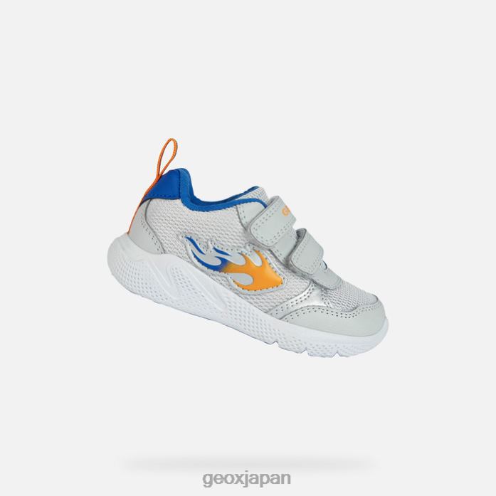 Geox Shoes Japan スプリントベイビー 822JX1450 赤ちゃんと幼児 ライトグレー/ロイヤル