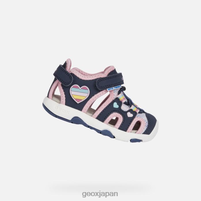 Geox Shoes Japan サンダルマルチ幼児 822JX1468 赤ちゃんと幼児 ネイビー/マルチカラー