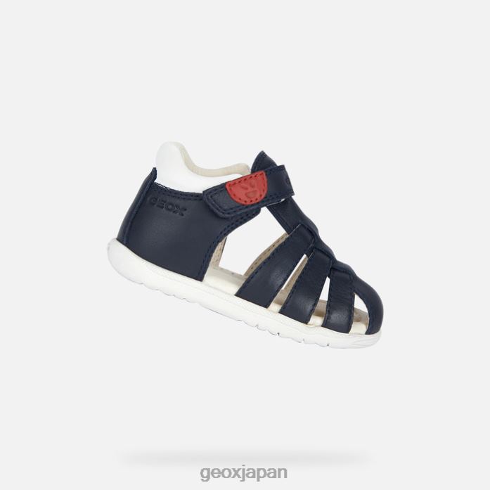 Geox Shoes Japan サンダルマキアベイビー 822JX1471 赤ちゃんと幼児 海軍