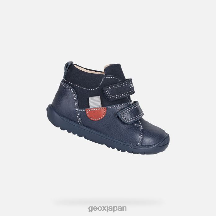 Geox Shoes Japan マキアの男の子 822JX1497 赤ちゃんと幼児 海軍