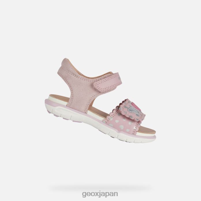 Geox Shoes Japan サンダルデリー幼児 822JX1521 赤ちゃんと幼児 ローズ/シルバー