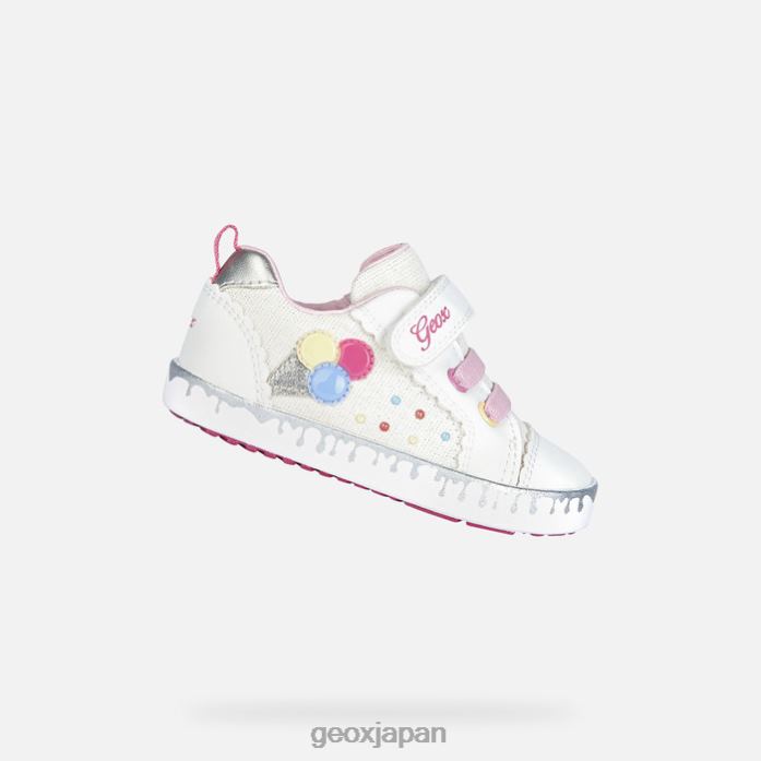 Geox Shoes Japan キルウィ幼児 822JX1530 赤ちゃんと幼児 白