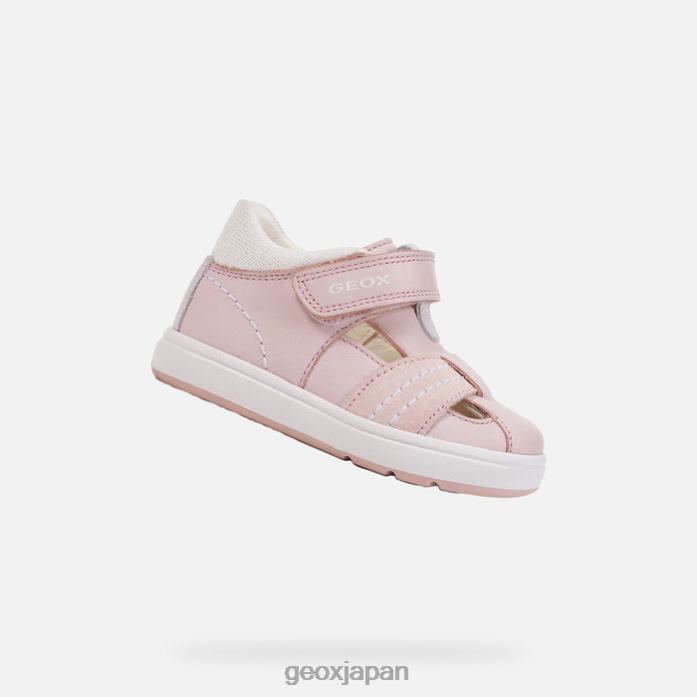 Geox Shoes Japan ビリアの女の赤ちゃん 822JX1543 赤ちゃんと幼児 ライトローズ/ホワイト
