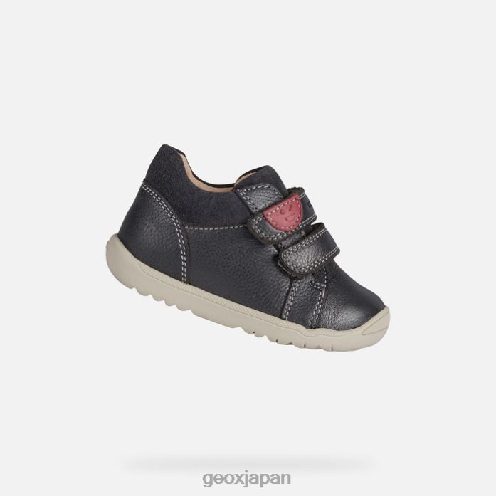 Geox Shoes Japan マキアの女の赤ちゃん 822JX1546 赤ちゃんと幼児 濃い灰色