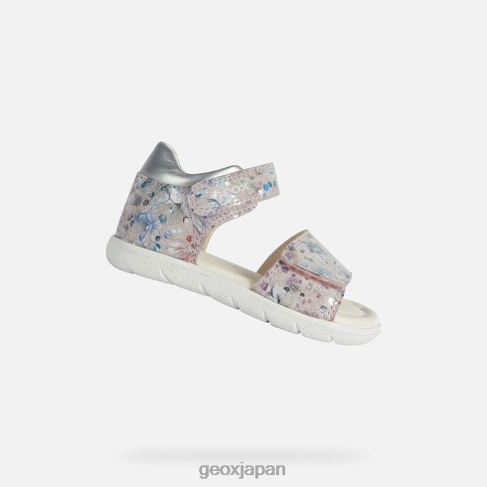 Geox Shoes Japan サンダルアルル幼児 822JX1549 赤ちゃんと幼児 ライトローズ/シルバー