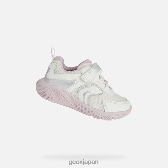 Geox Shoes Japan スプリントベイビー 822JX1557 赤ちゃんと幼児 ホワイト/ピンク