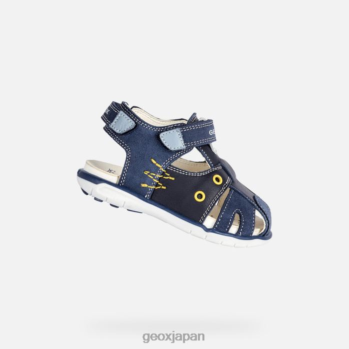 Geox Shoes Japan サンダルデリー幼児 822JX1566 赤ちゃんと幼児 海軍