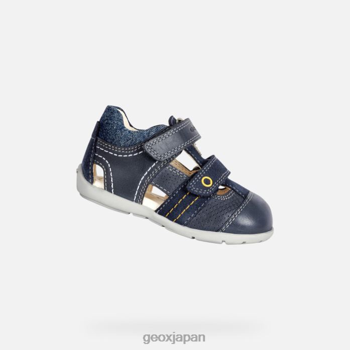 Geox Shoes Japan ケイタンの男の子 822JX1578 赤ちゃんと幼児 海軍