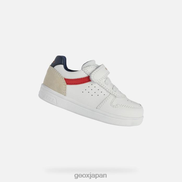 Geox Shoes Japan 幼児 822JX1579 赤ちゃんと幼児 赤、白