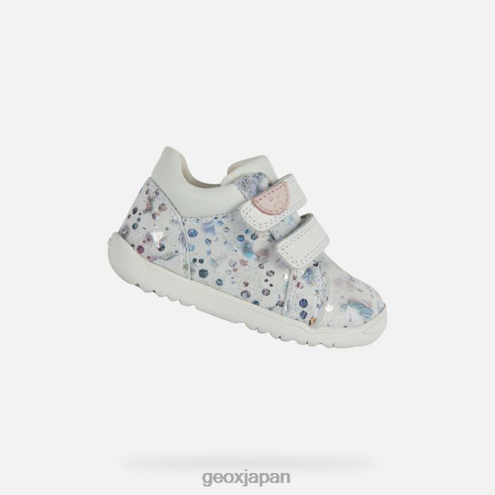 Geox Shoes Japan マキアの女の赤ちゃん 822JX1585 赤ちゃんと幼児 白