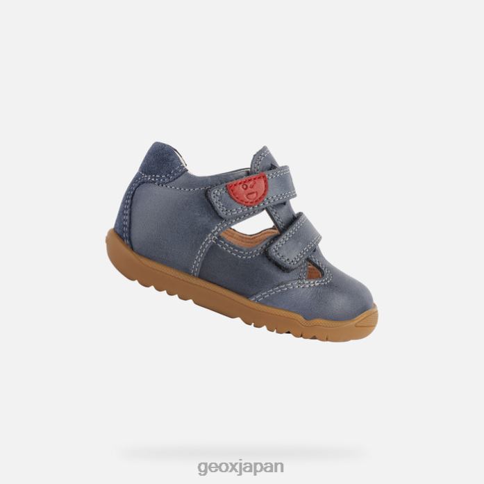 Geox Shoes Japan マキアの男の子 822JX1589 赤ちゃんと幼児 海軍