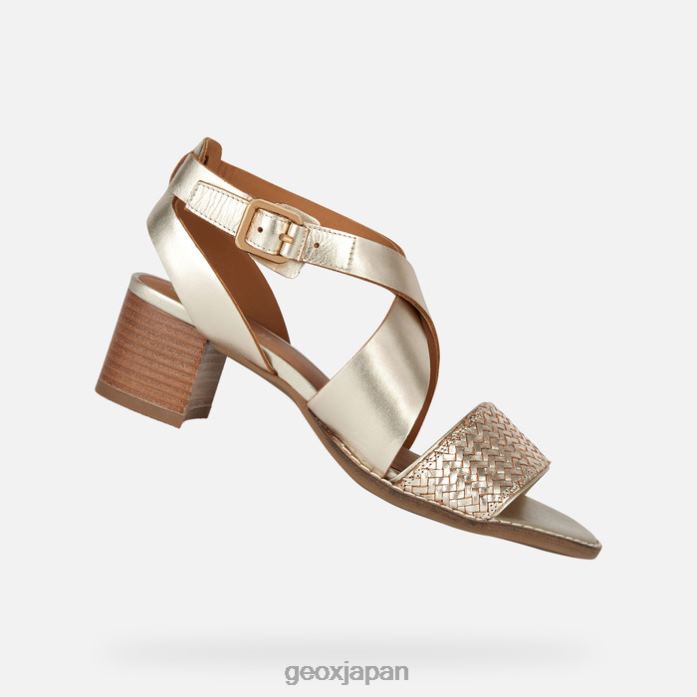 Geox Shoes Japan ねっとりとした中年の女性 822JX159 女性 ライトゴールド